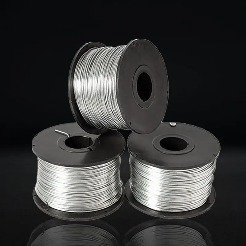 Ensemble de 1/2/3 pièces de fil d'attache de barres d'armature de 0.8mm de diamètre, longueur de 110m pour la liaison mécanique, fil de liaison de renfort en acier