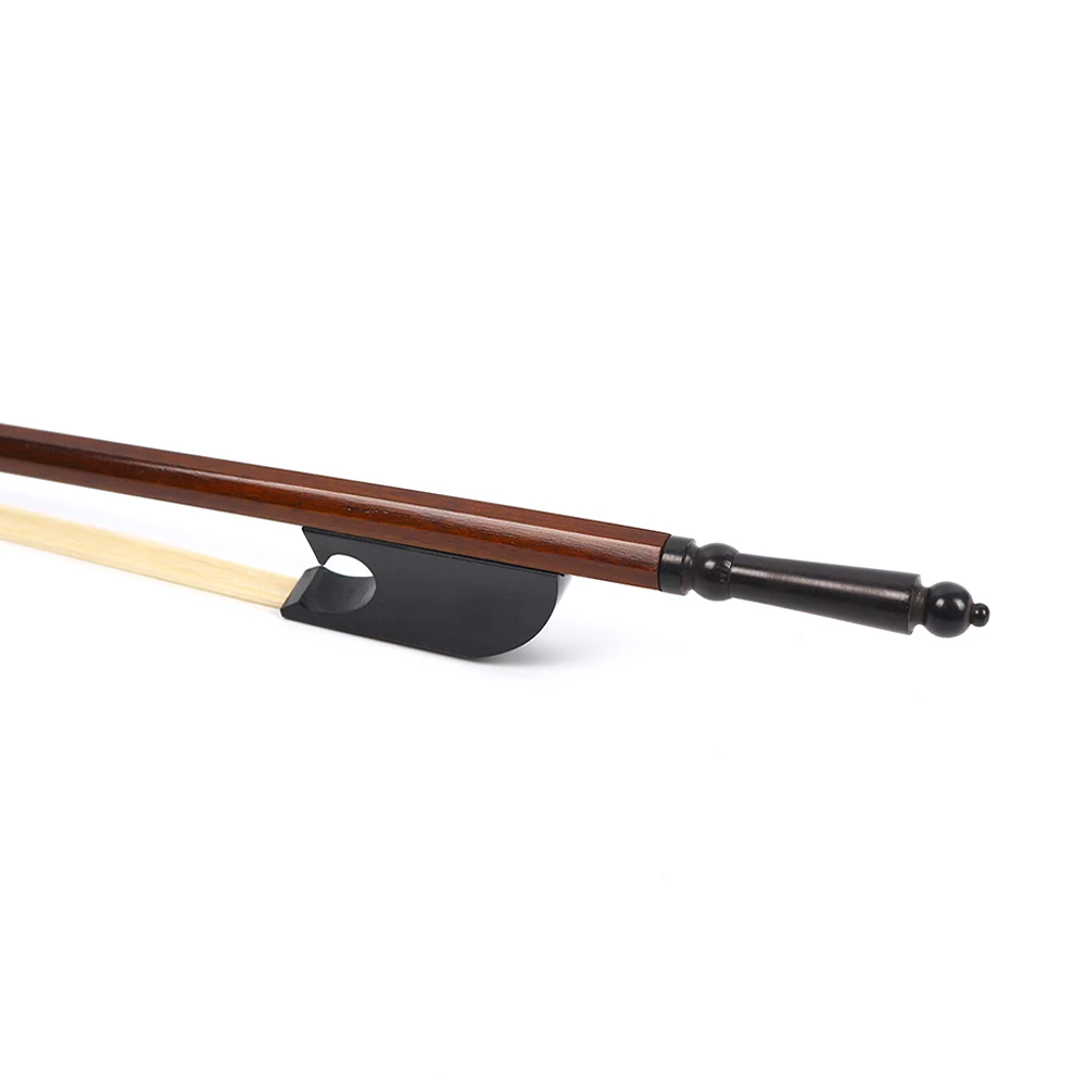 4/4 New Violin Bow Full Size Brazilwood Ebony Frog Horse Hair Normal Baroque Long Screw Advanced