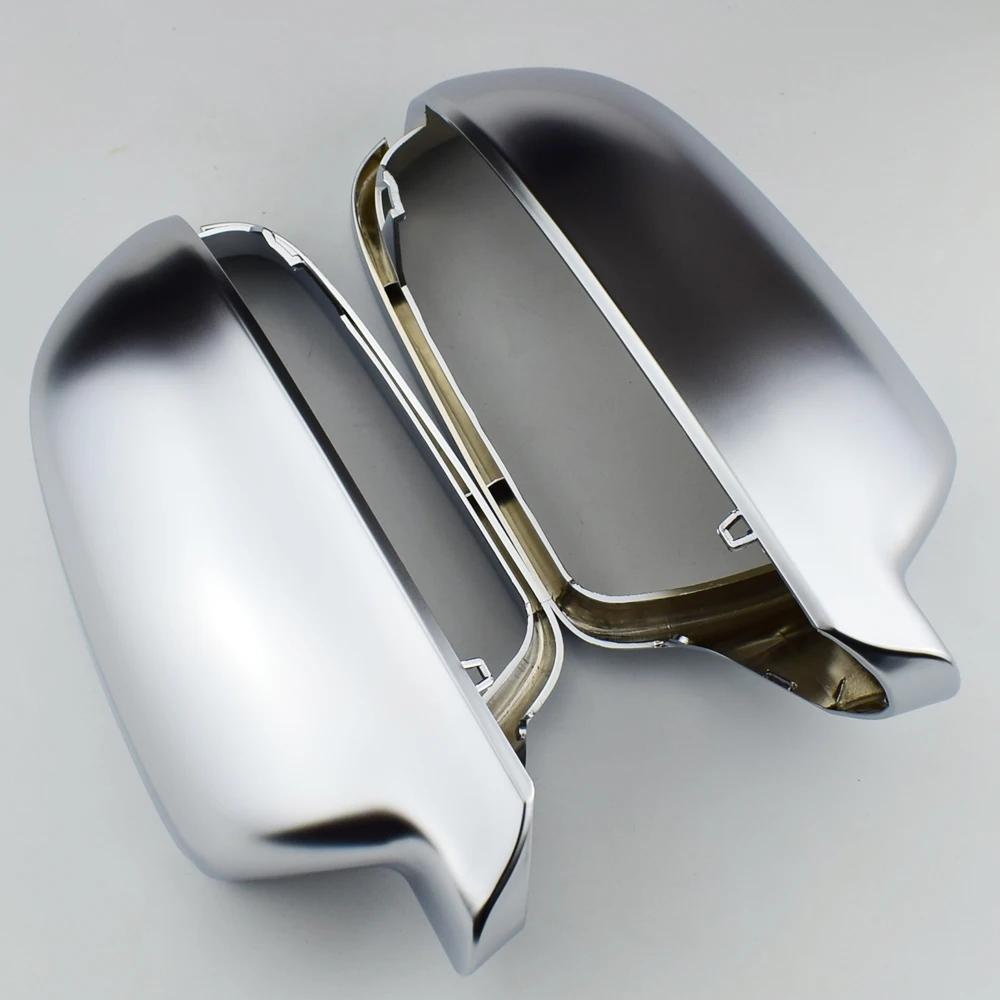 2PCS Matt Chrome Mirror Cover Rearview Side Mirror Cap S Line For Audi A3 A4 A5 B8.5 B8K  2008-2013