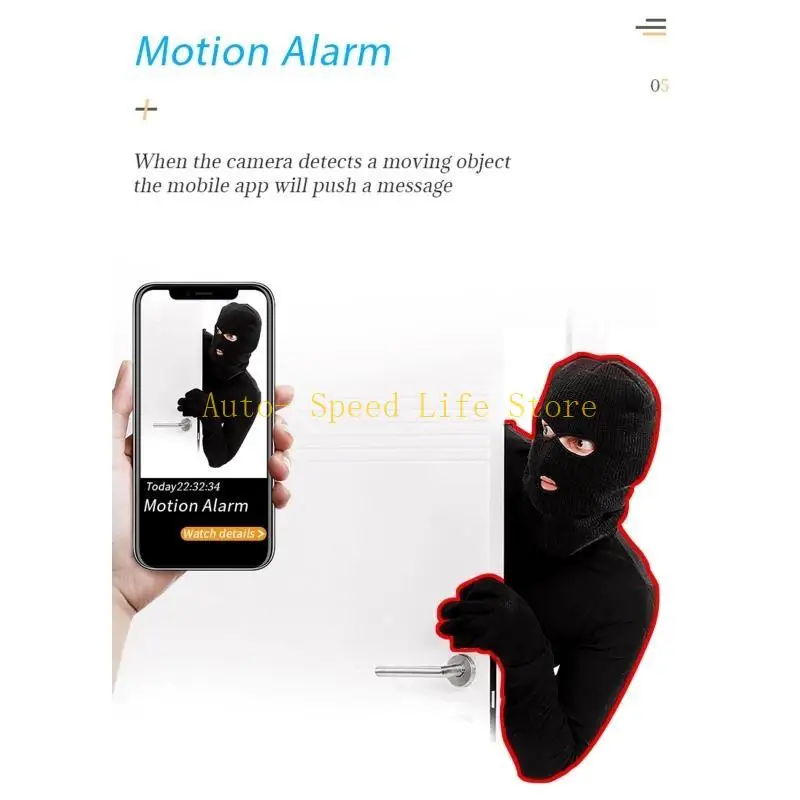 02DA كاميرا مراقبة منزلية لاسلكية 4K لكاميرا عالية الدقة تعمل بالأشعة تحت الحمراء ليلاً داخليًا وخارجيًا #3