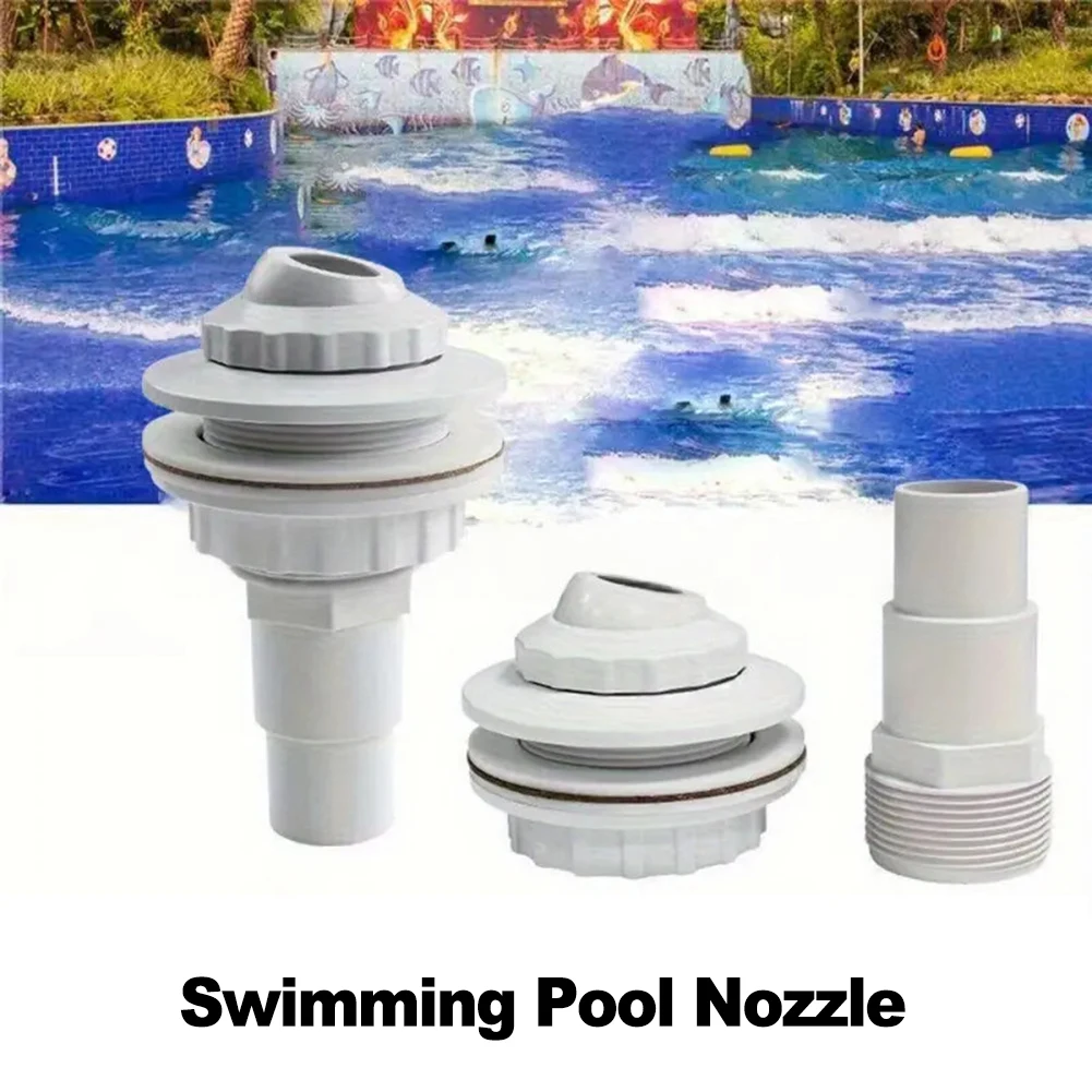Above Ground Pool Return Jet Kit With Gaskets And Hose Adapter, Plastic Backflow Outlet Nozzle Connector For Easy Installation