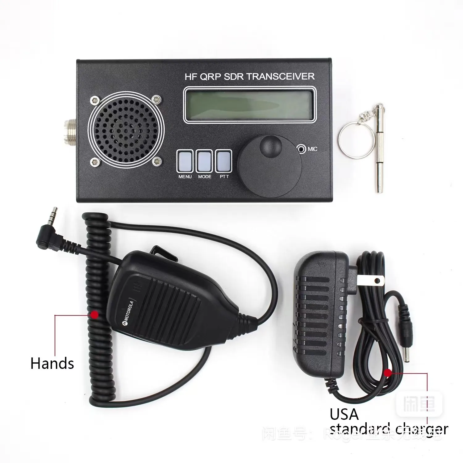 USDR USDX  HF QRP SDR Transceiver SSB/CW Transceiver 8-Band 5W Ham Radio With Handheld Mic