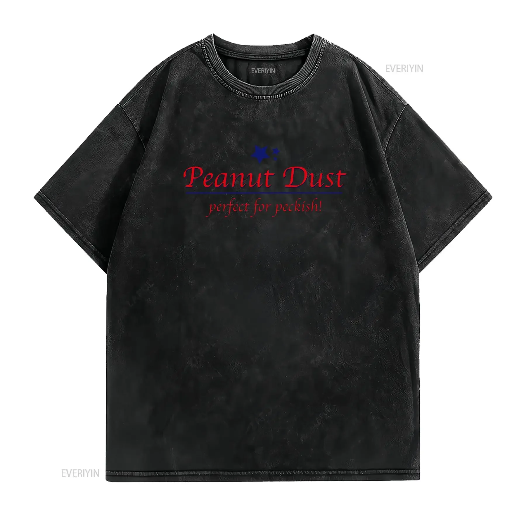 Peanut Dust Chabuddy G Chest Print White Heavy Cotton T Shirt vintage Washed homme Stylish Unisex Casual Soft designer clothes