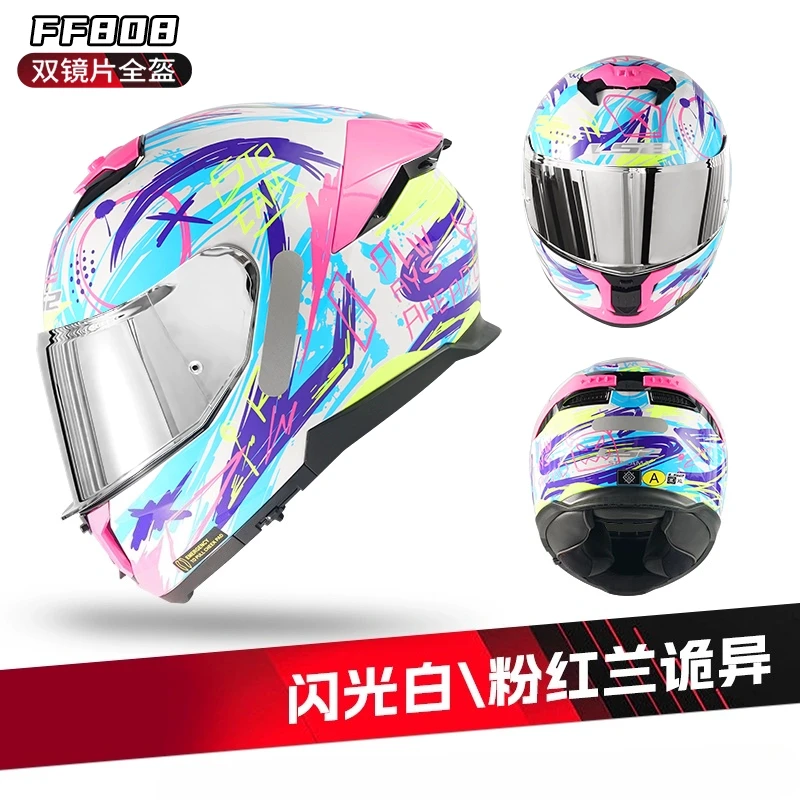 

NEW LS2 FF808 Motorcycle Helmet Full Face Helmets Double Visor Casco Ls2 Capacete FF808 Street Bike Sport Bike For BMW S1000RR
