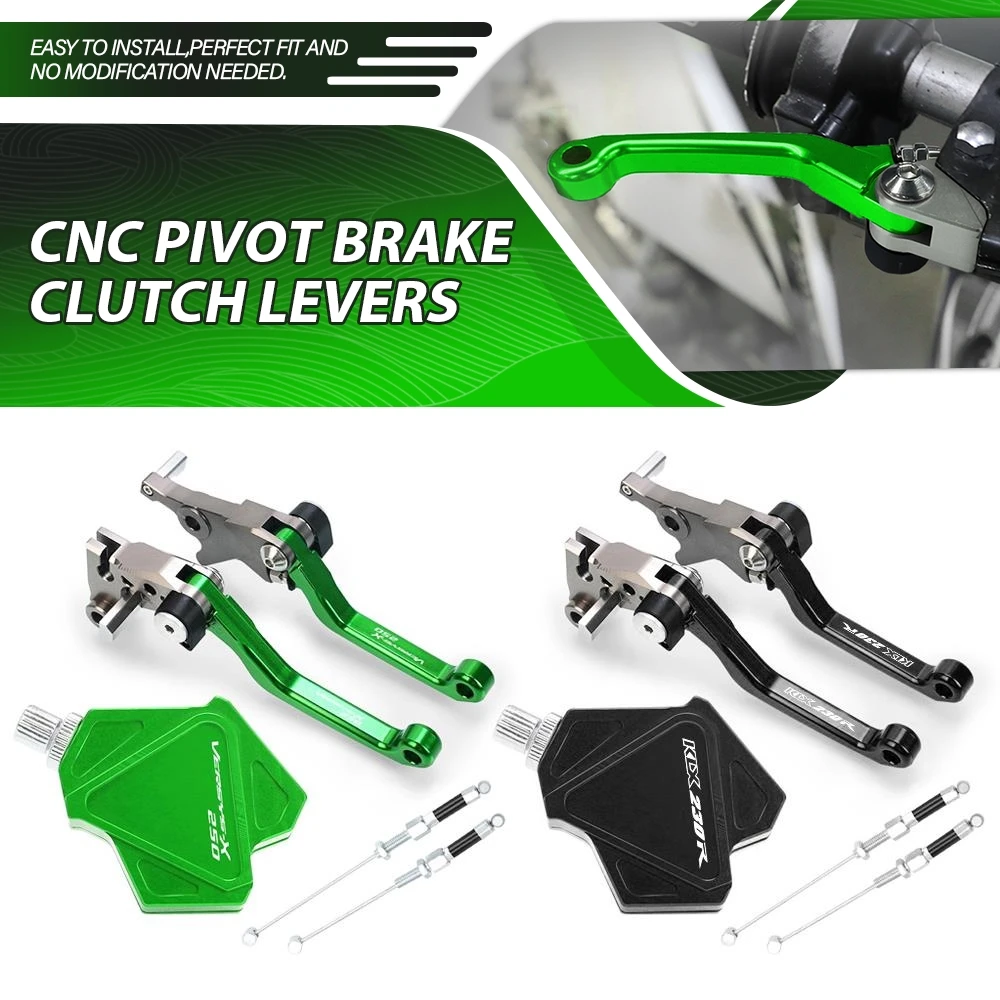 Dirt Bike CNC Brake Clutch Levers Stunt Clutch Pull Cable Lever Replacement Easy System For Kawasaki VERSYS-X250 2017 2018 2019