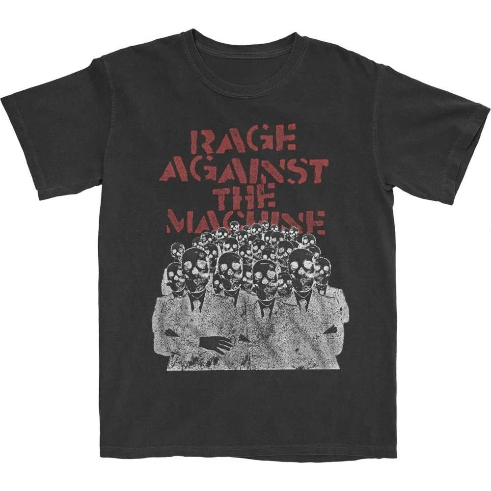

Маски для толпы Rage Against The Machine с узором и принтом, летние хлопковые мужские и женские футболки класса люкс с короткими рукавами