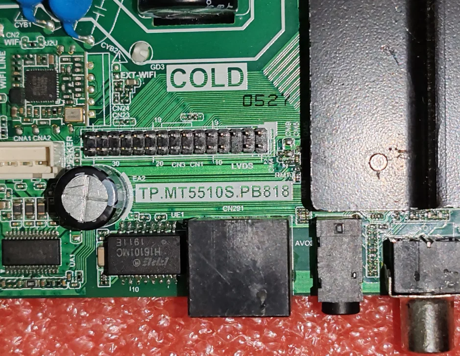 

TP.MT5510S.PB818 Three in one network WiFi TV motherboard 4 core chip 1g+4G 36--42v 600ma for 1366x768