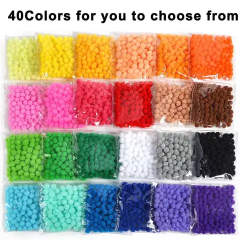 30-300 st mjuka pompoms fluffiga bollar pompon blandade 40 färger pompom pälsboll för barn gör-det-själv-pyssel bröllopsdekor 8/10/15/20/25/30 mm 10 best sales pom-pom-bollar - №2