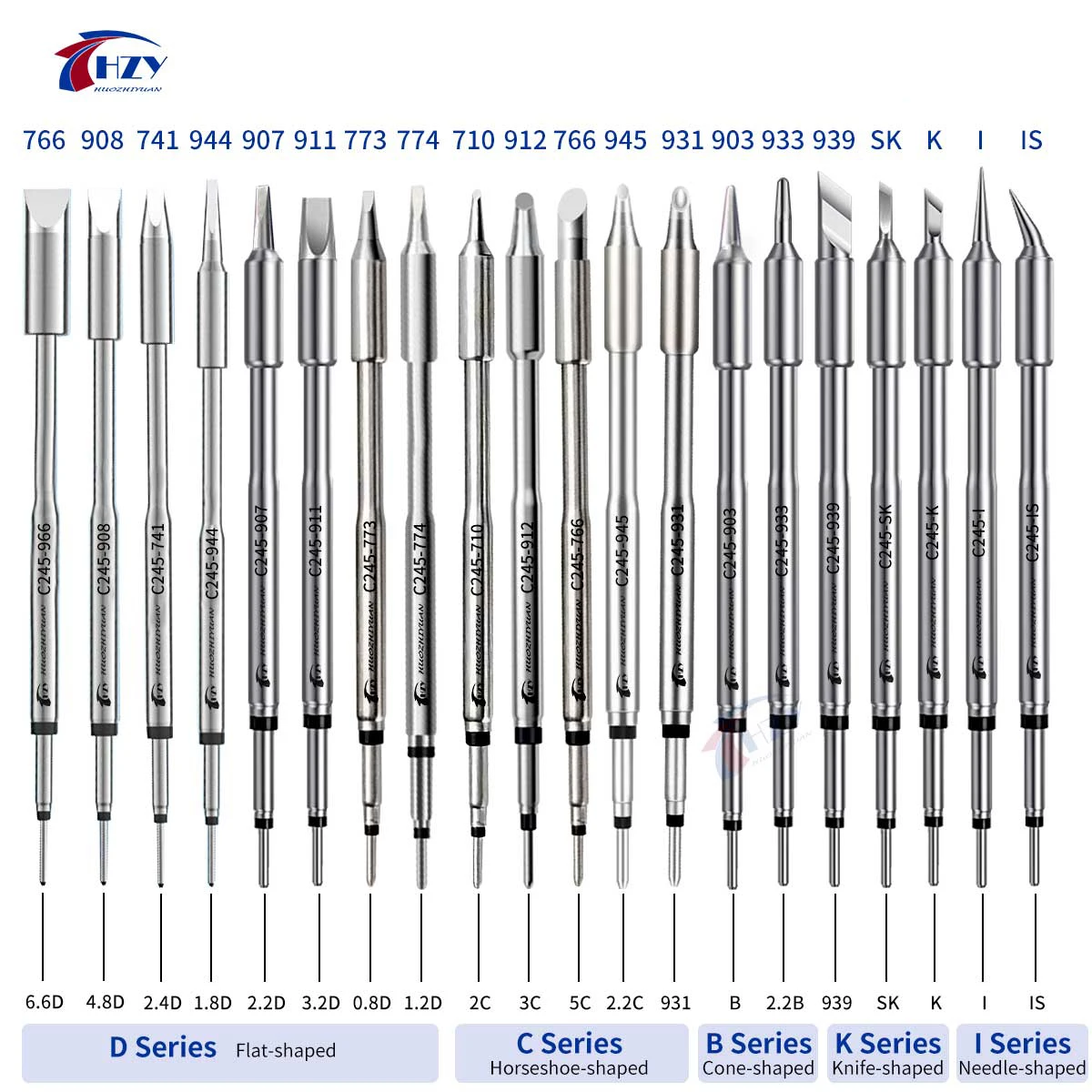 

Паяльные жала серии HZY C245 I/IS/K/SK/939/945/966, универсальная ручка T245 для паяльной станции T245, инструменты для ремонта телефона