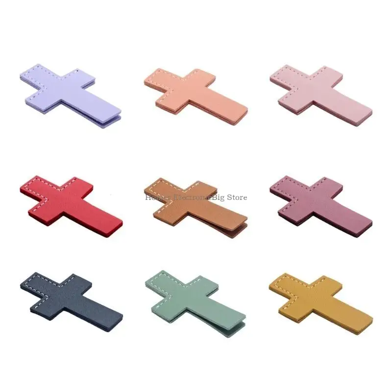 4 PCS PU Bookmarks livre simples marqueurs livres créatifs marqueurs croisés Bookmarks pour les étudiants enseignants Book