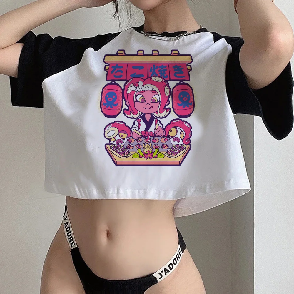 

Splatoon korean fashion vintage hippie crop top Woman aesthetic gothic korean fashion tee clothing