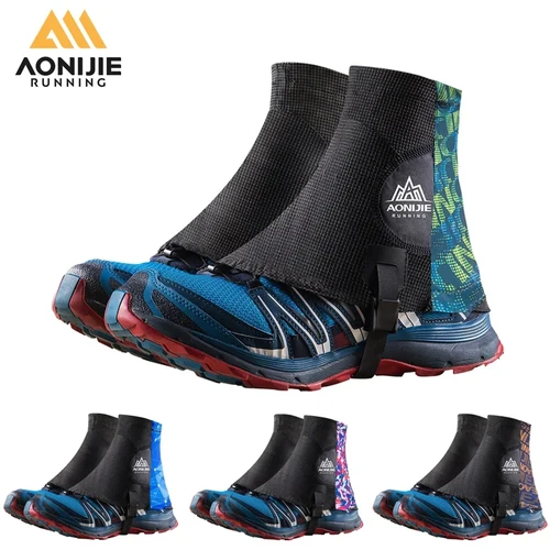 AONIJIE, 1 par de polainas ajustables para correr en el rastreo bajo, cubiertas protectoras para zapatos para hombres y mujeres, senderismo al aire libre, previene la piedra de arena