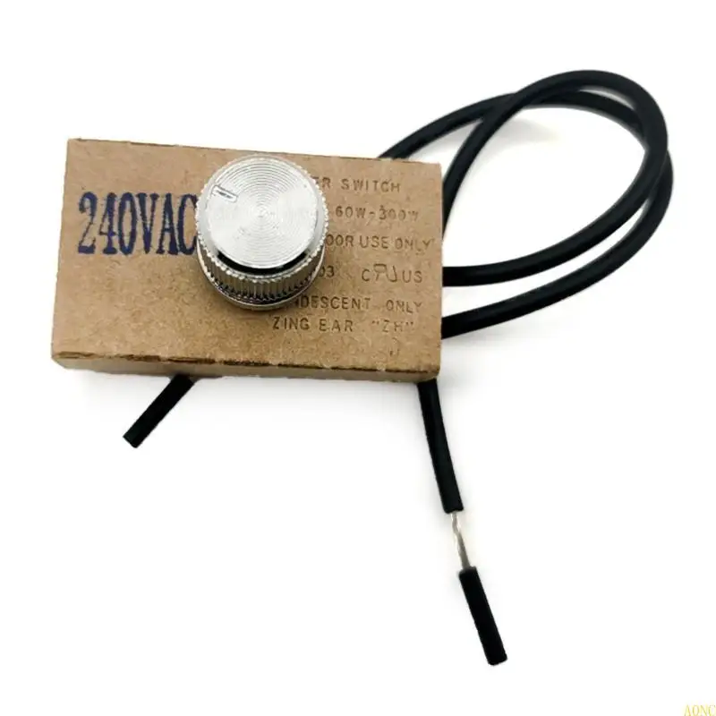 A0NC LED Dimmer Knob Controller 120V/240VAC Mini Rotary Switch Easy to Install