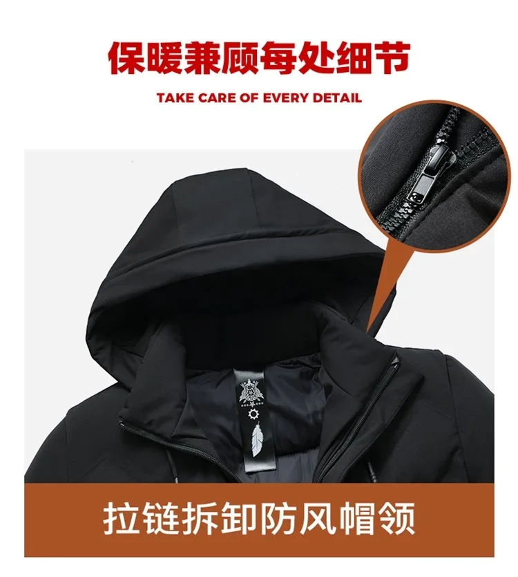 Men's Thickened Cotton Jacket 2026 Winter 3D Casual Detachable Hat Windproof Warm New