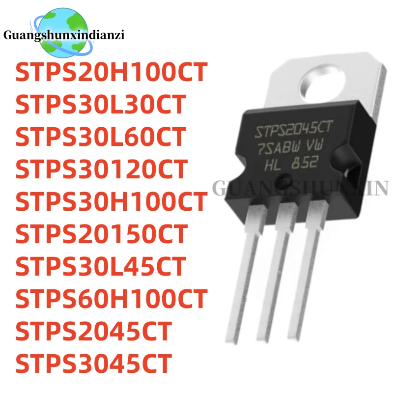 10Pcs STPS20H100CT STPS30L30CT STPS30L60CT STPS30120CT STPS30H100CT STPS20150CT STPS30L45CT STPS60H100CT STPS2045CT STPS3045CT