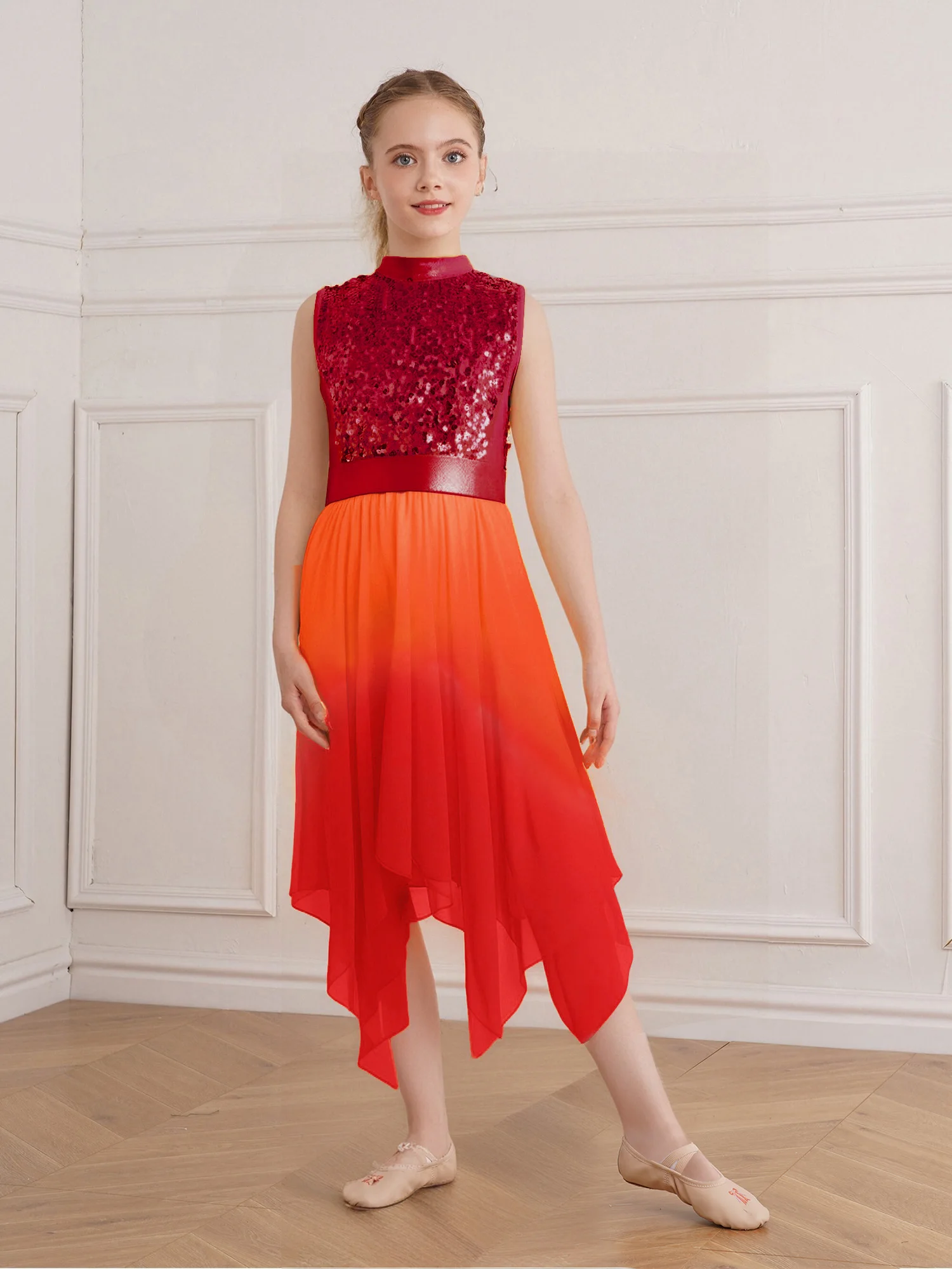 Liturgisches Kostüm für Mädchen, lyrisches Tanzkleid, Kinderfeier des Geistes, Kirchenkleid, Tanzbekleidung, Bühnenkostüm