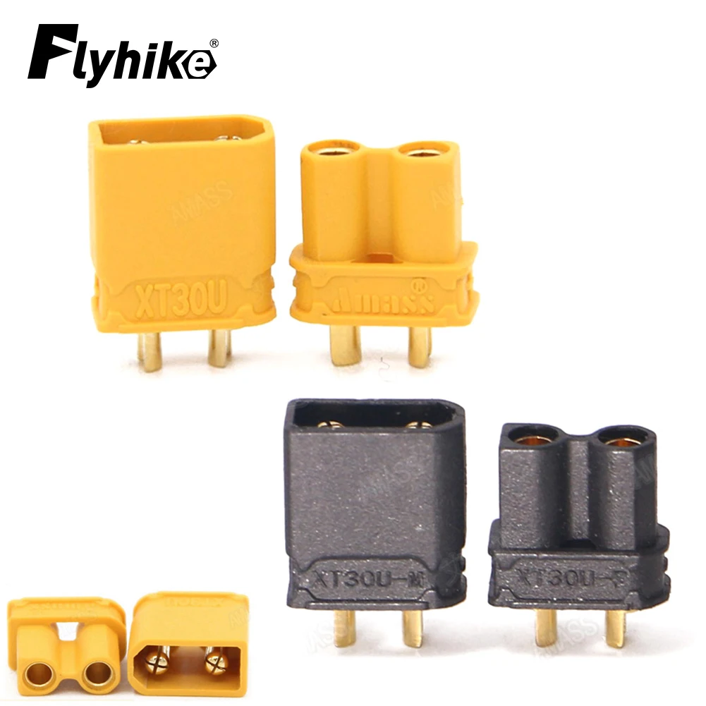 2/5/10 Pair Amass XT30U Male Female Bullet Connector Plug Connector For RC FPV Lipo Battery RC Quadcopter Accessories