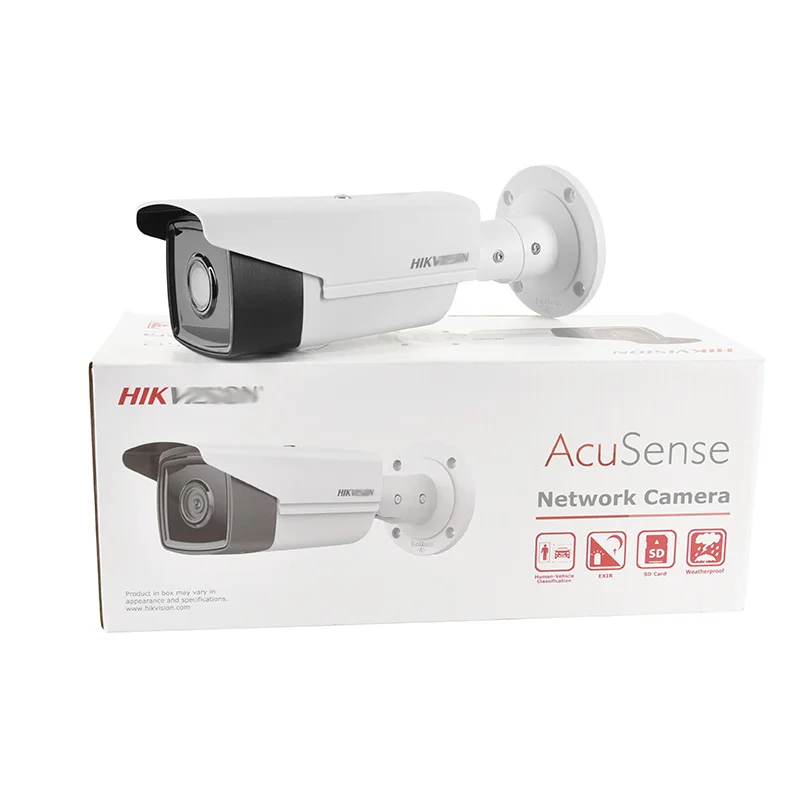 AcuSense 정품 얼굴 캡처 모션 감지 고정 불릿 네트워크 카메라, DS-2CD2T86G2-2I/4I, 8mp, 4K, IR 80m