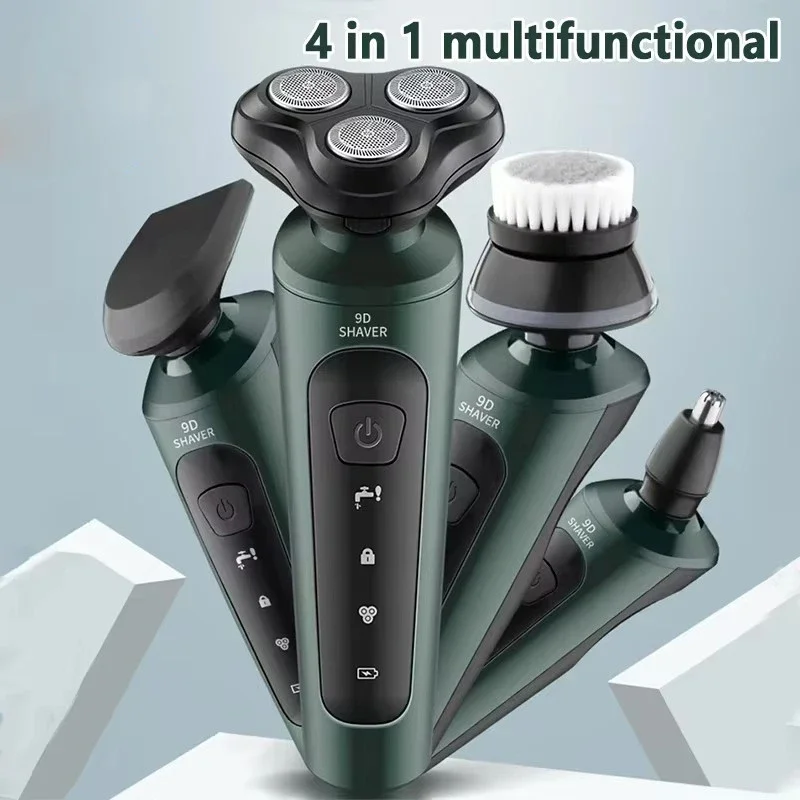 Xiaomi Electric Shaver 4-in-1 Multifunctional Dry and Wet Dual-purpose Silent Adjustable Rotary Electric Trimmer Hair Trimmer