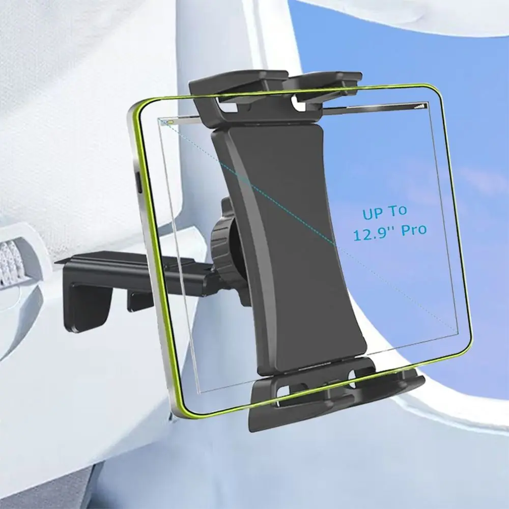 Soporte plegable para teléfono de avión, elementos esenciales de viaje, soporte para teléfono móvil manos libres 360 °   Borde de escritorio con soporte para tableta multifunción con rotación