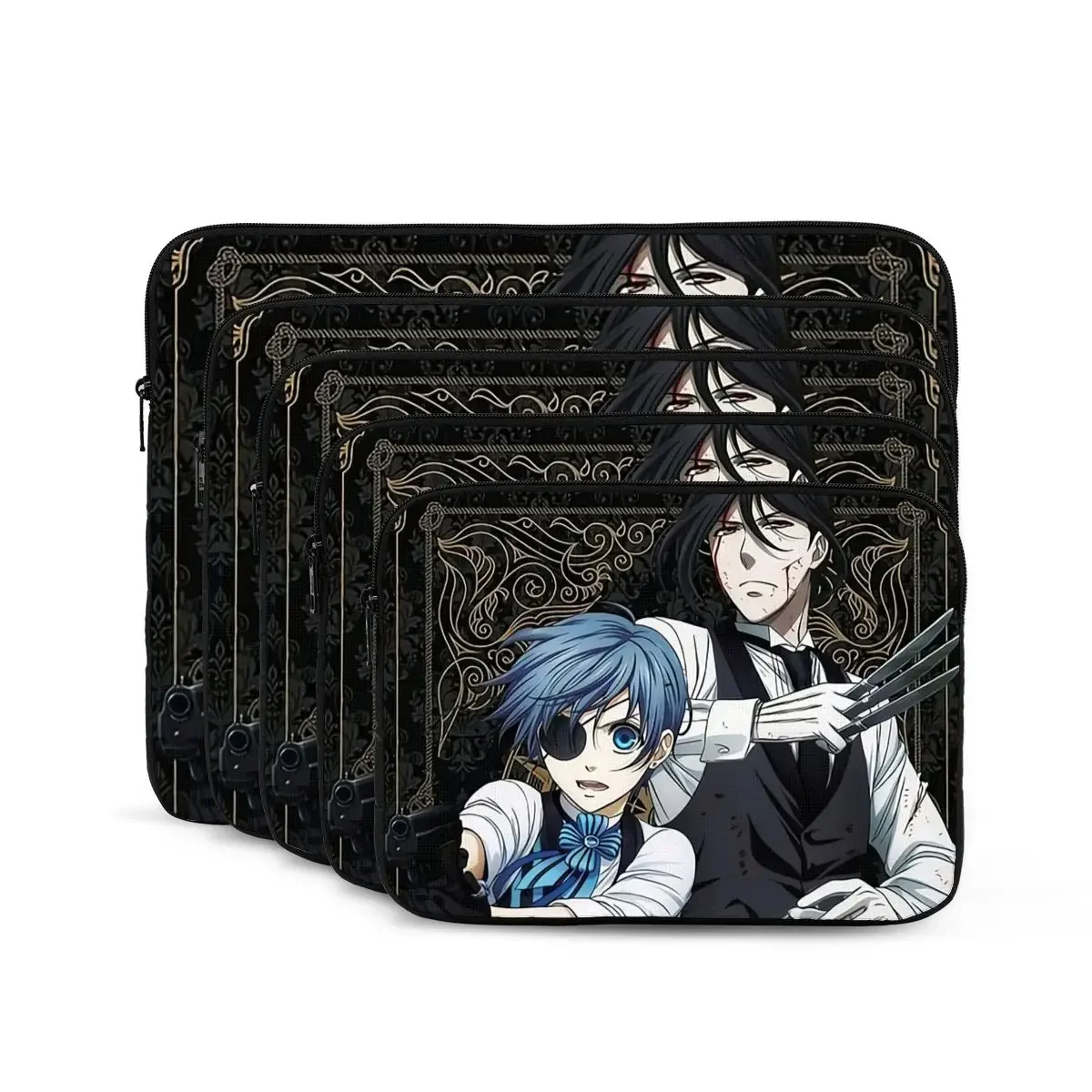 The Cover Black Butler Computer ipad Laptop Cover Case17 15 13 12 10 Inch Laptop Sleeve Bag Portable Cover Fundas Pouch