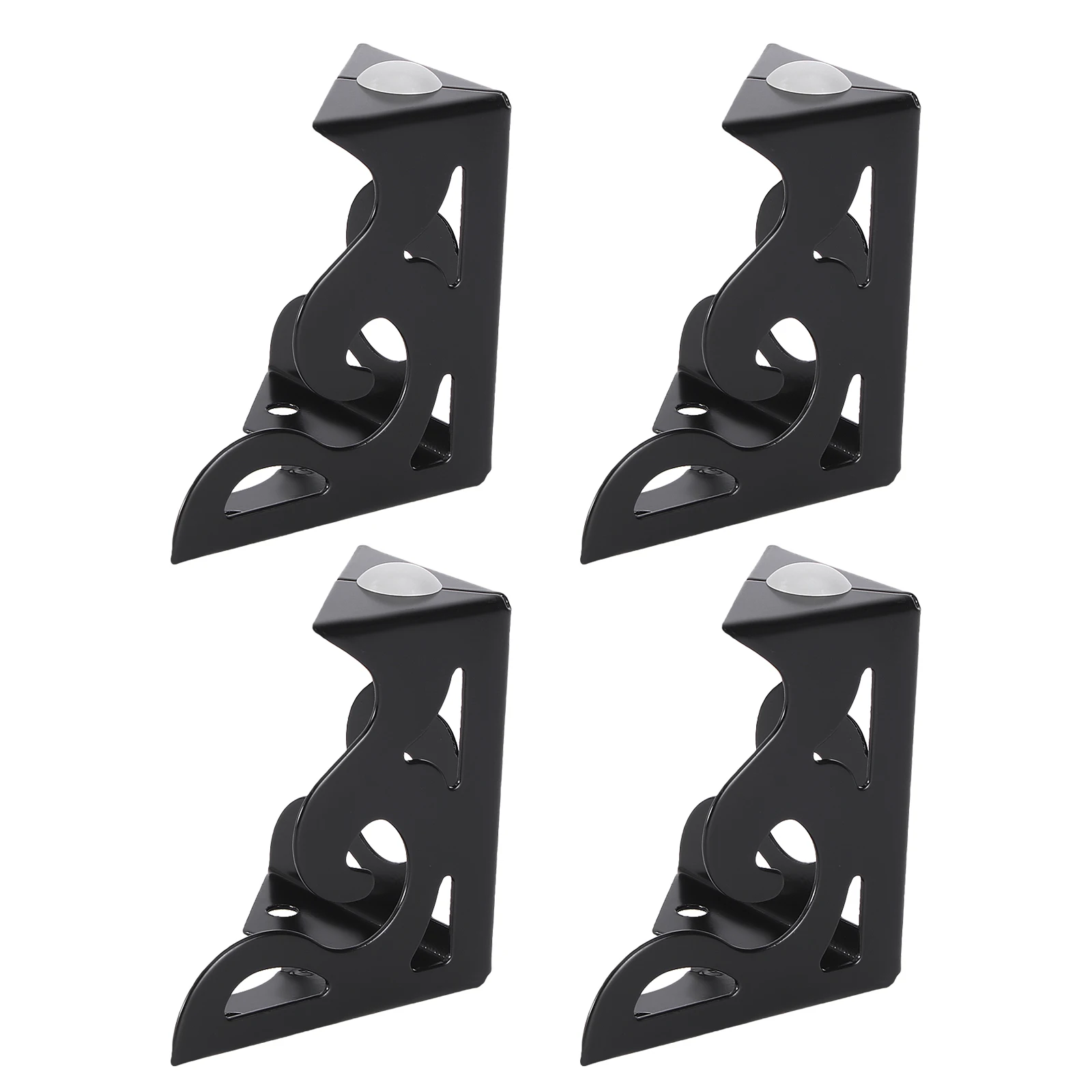 

4pcs Coffee Table Legs Sofa Feet Hollow-out Black Pattern Durable Sturdy Furniture Supports Easy Install Remove Stand Cabinet