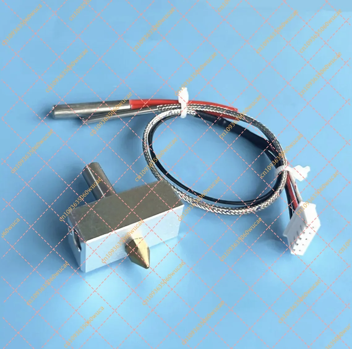 1Set Universal 3D Printer Hotend Kit with PTFE Tube & Heating Rod, Extruder Assembly Replacement for M200/M300 Style Printers