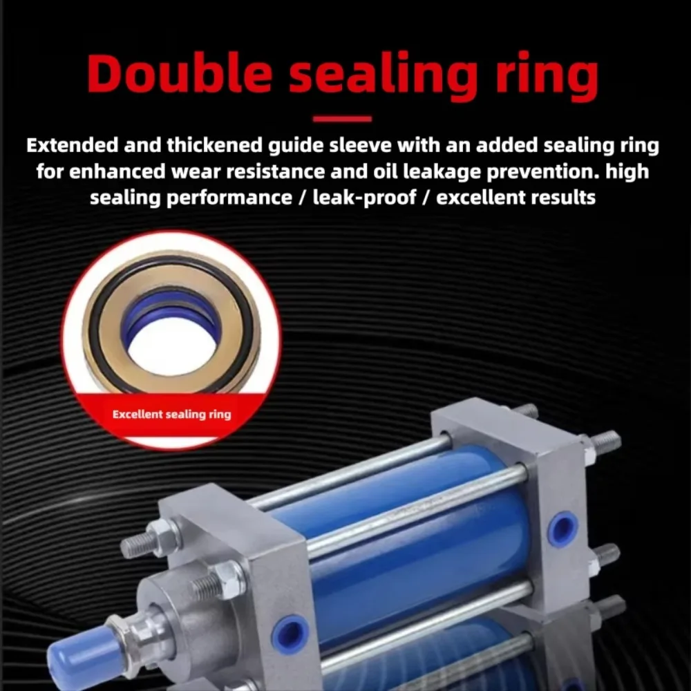 Light Duty Hydraulic Cylinder Pneumatic Complete Kits Double Acting Tie Rod Type Cylinder