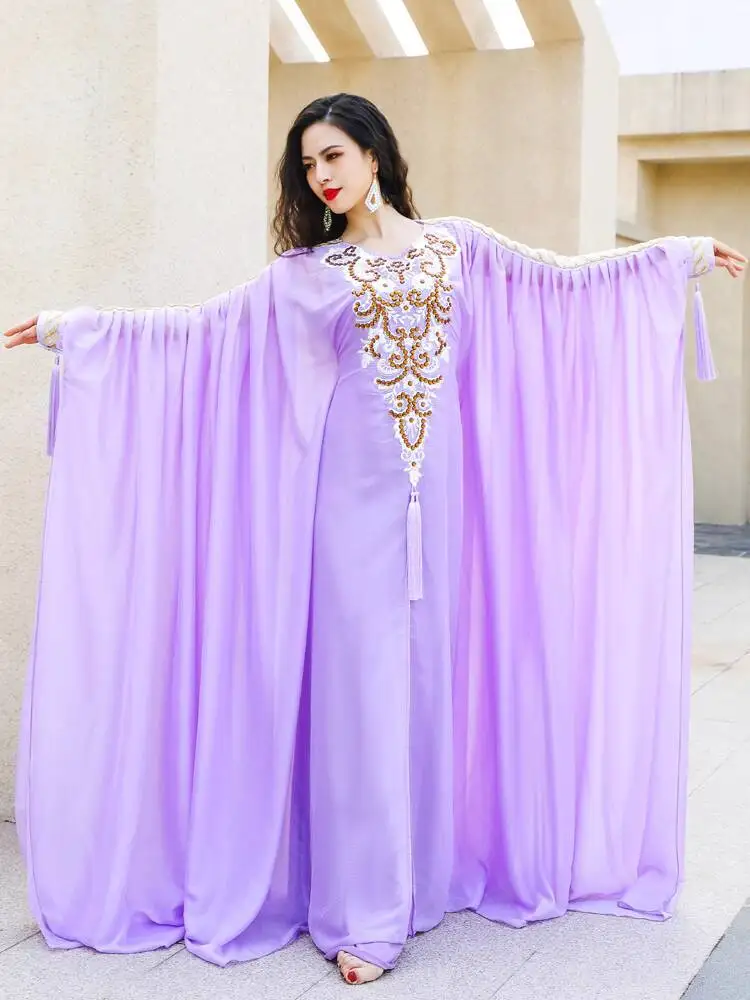 Mujer Allure danza nueva danza del vientre Khaleegy pelo Swing vestido de actuación estilo de hadas traje de actuación