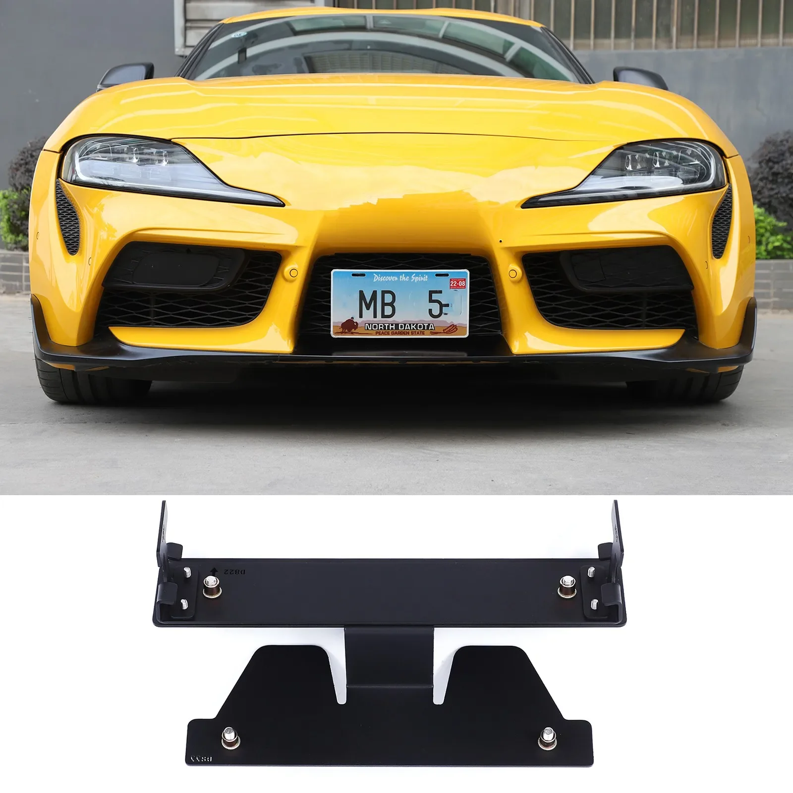 Car License Plate Mount License Plate Holder Bracket For Toyota GR Supra A90 2019-2025 License Plate Bracket Front Tow Hooks