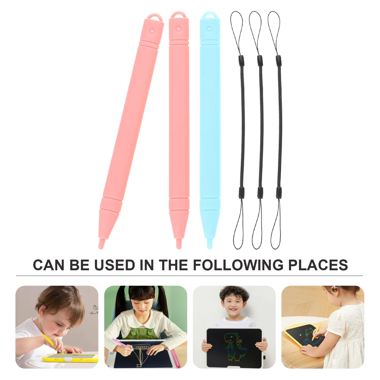 1Set Drawing Board Writing Pen LCD Drawing Tablet Pen Multi-Color for Color Cognition Parent-Child Interactive Fun