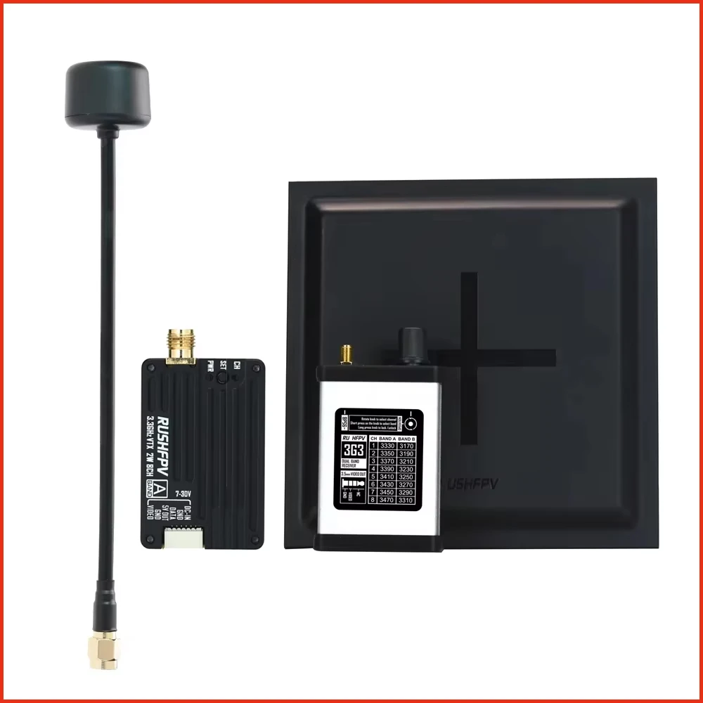

Rush Fpv Rushfpv 3,3G 4 Вт передатчик Vtx и очки 3,3G VRX видеоприемник для RC FPV аксессуары для дронов Запчасти