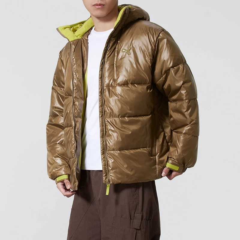 

Puma Зимняя мужская и женская новая спортивная одежда кофейного цвета, повседневная стеганая куртка 63573069