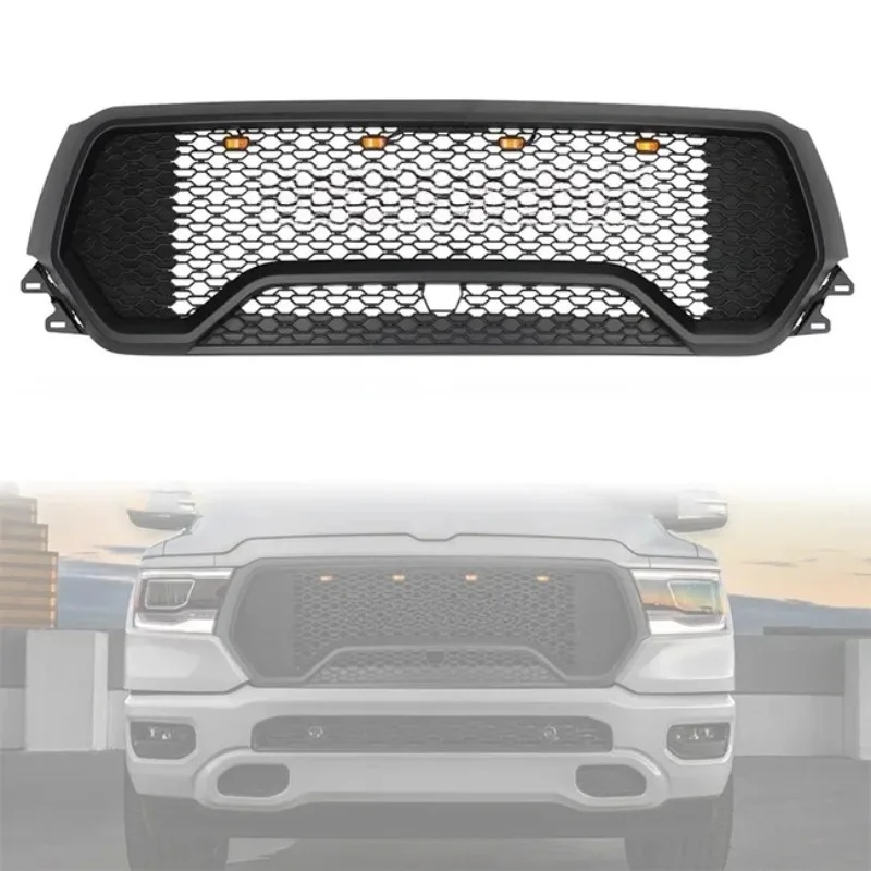 Accessories Truck Parts Black ABS Plastic Car Bumper Rebel Grill Replacement Fit For 2019+ Dodge