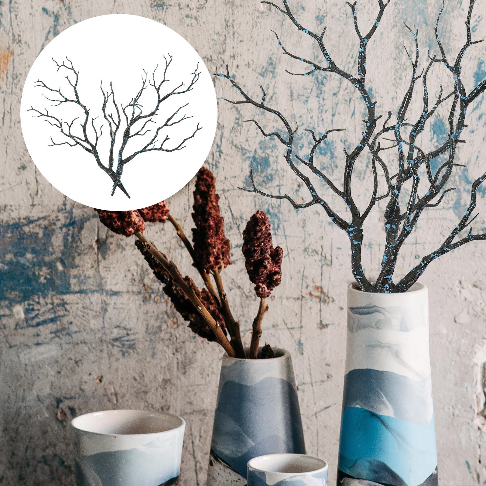 

2 Pcs Twigs Dining Room Table Decor Faux Branches for Vase Easy Hanging Plants Outdoor Decoration