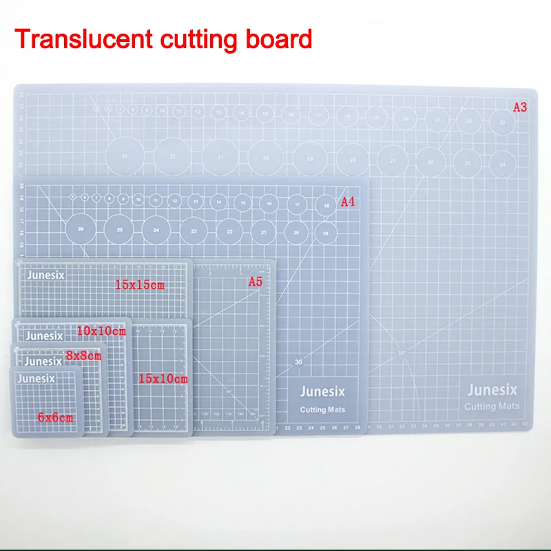 A3/A4/A5対応 カッティングマット 半透明 PVC グリッドライン 自己修復 カッティングボード ツール 布 革 紙 クラフト DIYツール プレート パッド