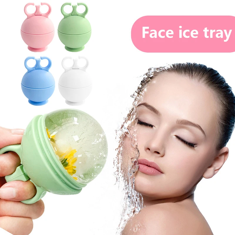 Ice Facial Roller Silicone Mold Skin Care Beauty Lifting Contouring Tools Ice Cube Trays Ice Balls Face Massager Skin Care Tool