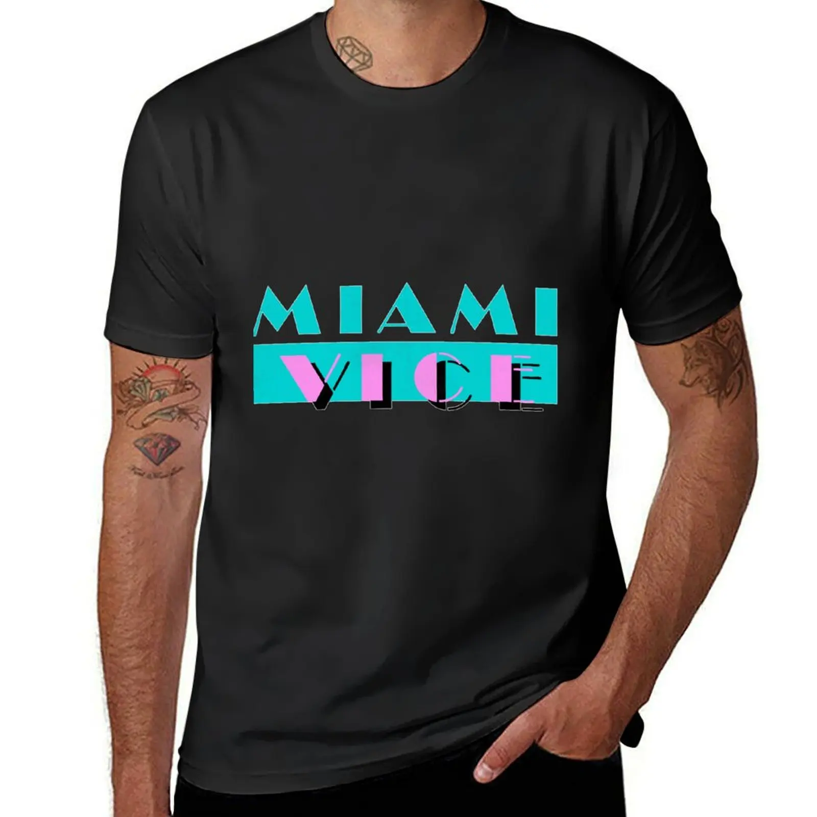 Miami Vice - Tv Shows - Side T-Shirt oversizeds korean fashion hippie clothes customs heavy weight t shirts for men