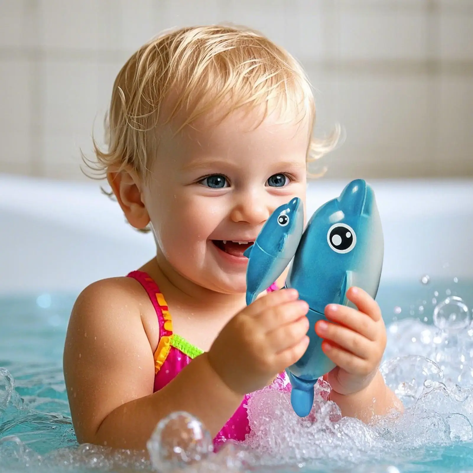 Jouets de bain pour enfants, jouets de poisson flottants automatiques pour enfants, jeu d'apprentissage précoce, jeu d'eau interactif pour baignoire d'âge préscolaire