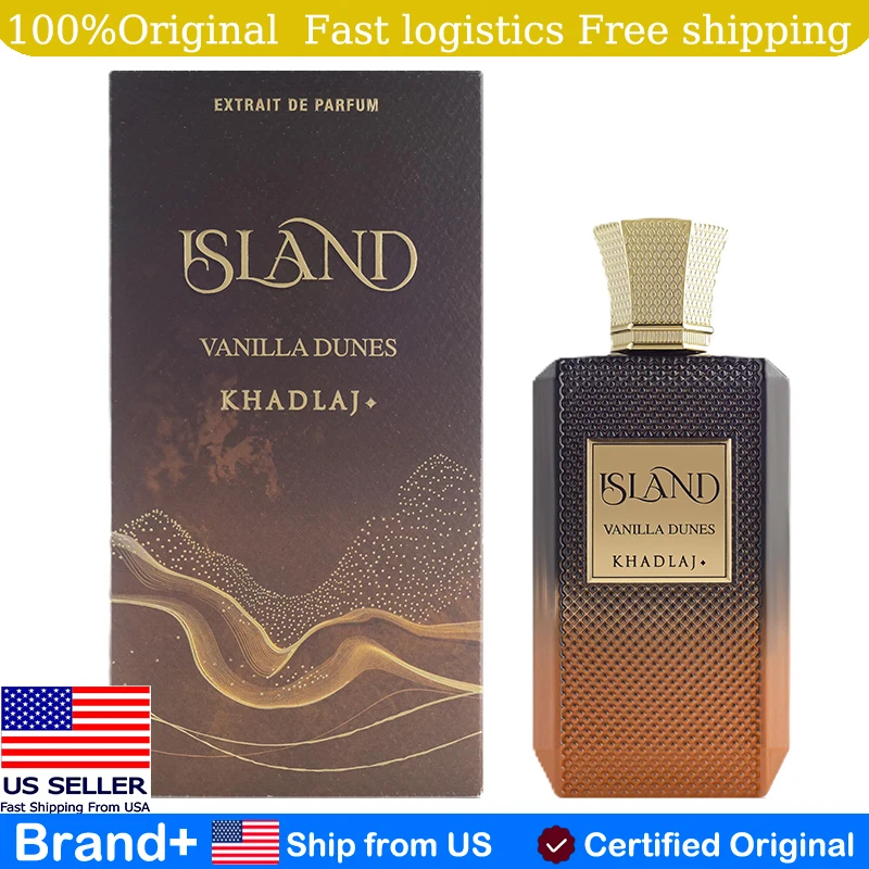 

Khadlaj Island Vanilla Dunes Extrait De Parfum Hair and Body Spray 100ML Long Lasting Fragrance Cologne Birthday Gift Portable