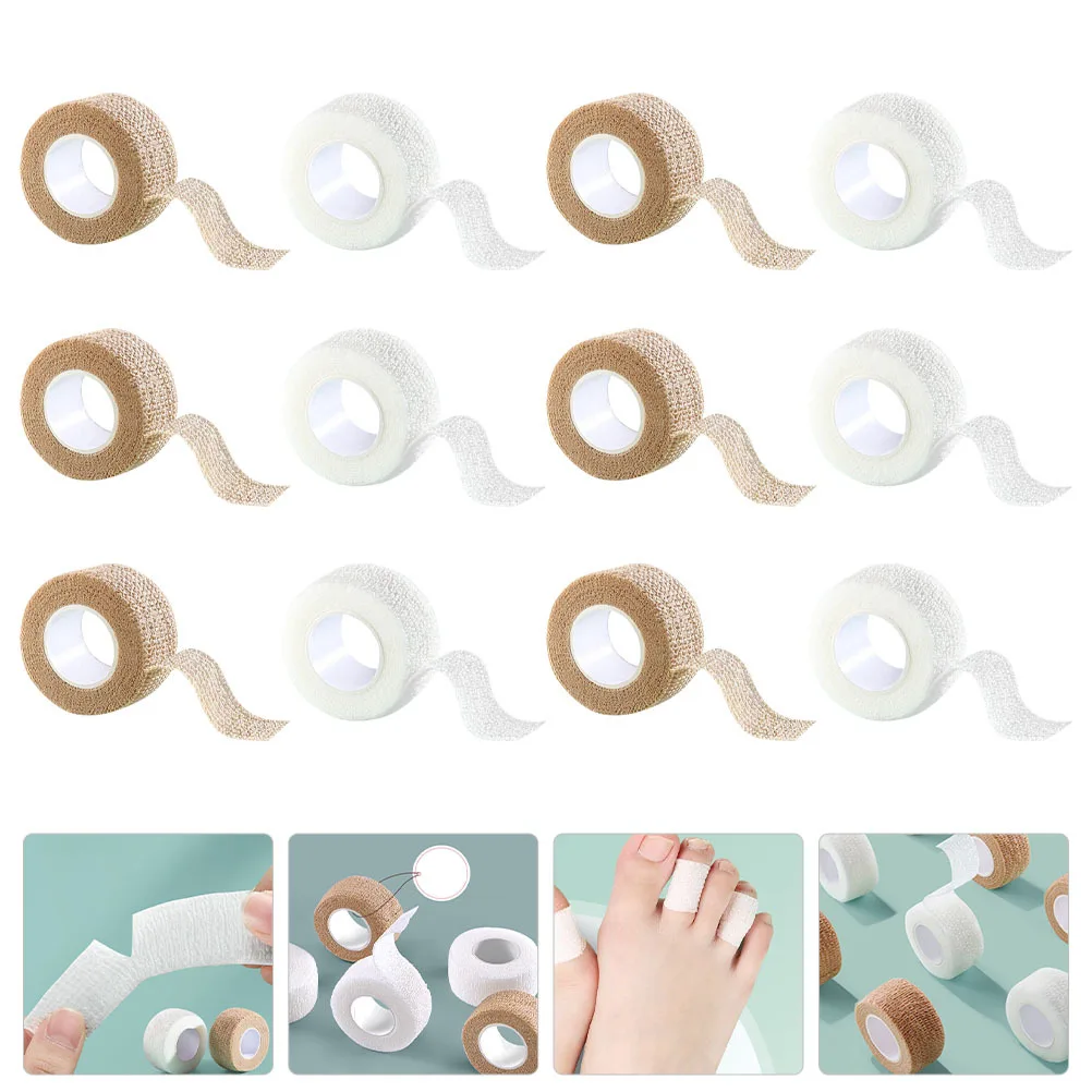 

12 Rolls Heel Patch Breathable Protective Skin Tape Foot Heel Tape for Pain Relief Blister Prevention and Foot Care