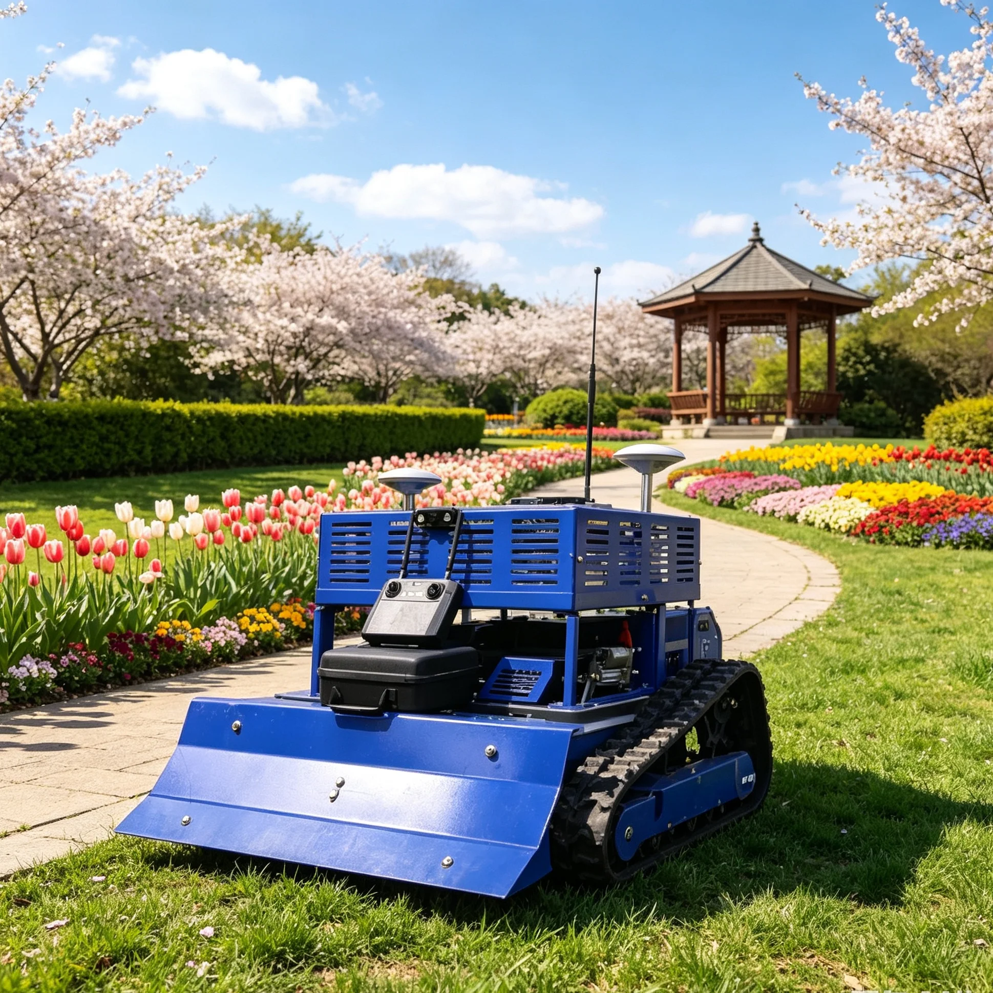 Customized For Unattended Yard GPS Automatic Lawn Mower, Auto Return On Low Power Or Finished Task