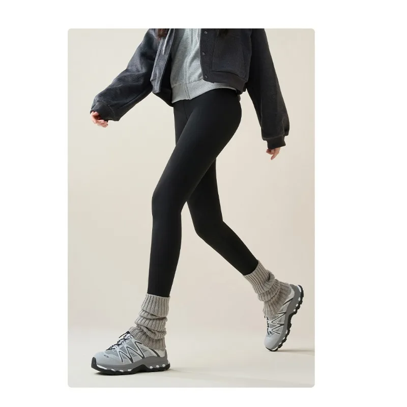2025New Autumn Winter Fashion Casual Women Leggings Basic Thicken Warm Leggings Brown Fleece Lined WomenTights