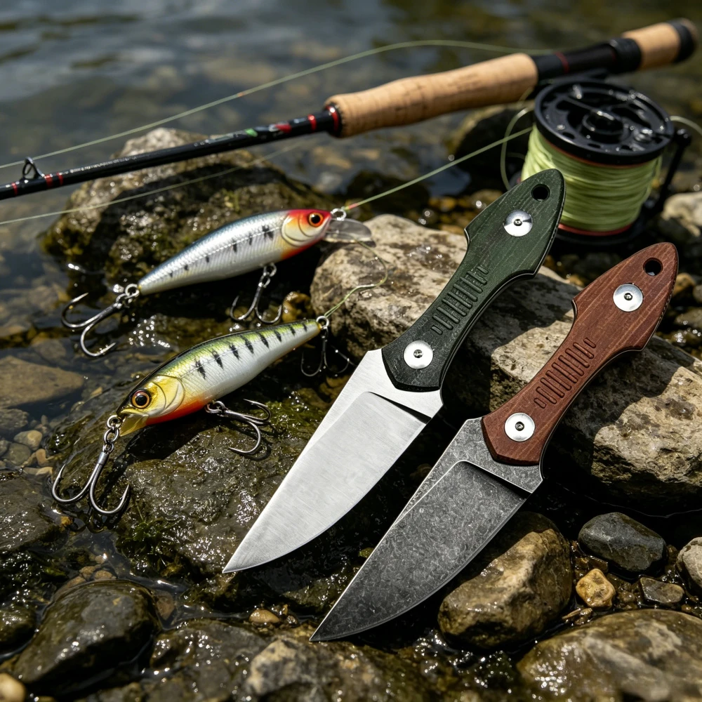 

Fixed Blade Knife with Sheath G10 Handle Jungle Exploration Outdoor Fishing BBQ Camping Multi‑Purpose Practical Auxiliary Tool