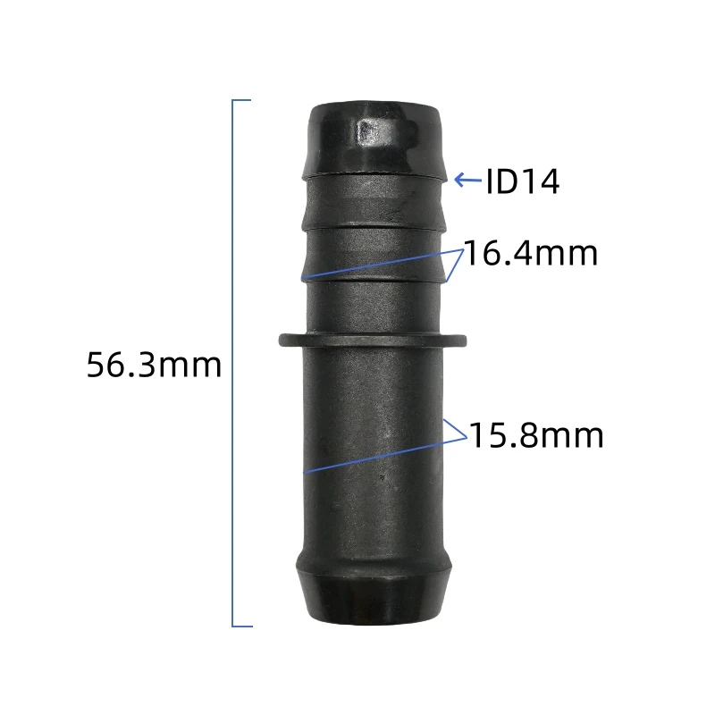 ID14 straight connector two way joint two-way Duplex fitting plastic 180 degree high quality accessories auto parts 2pcs a lot