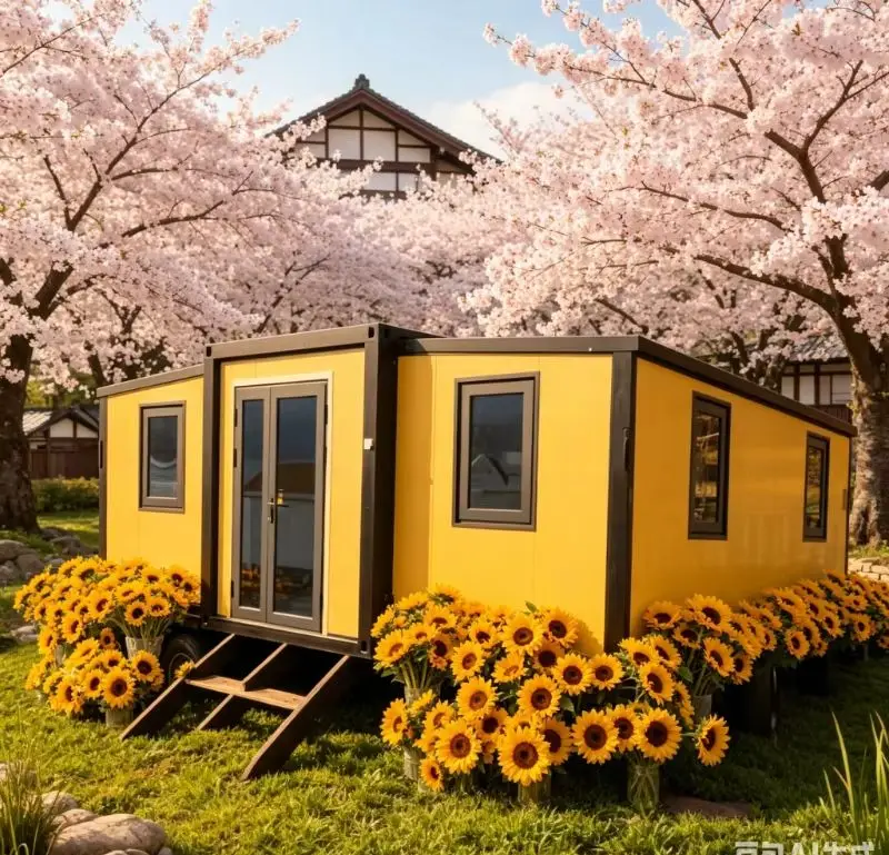 20ft 40ft Modular Prefab Homes Foldable Homes Steel Frame Structure Expandable Container House 3 Bedroom Residential Home