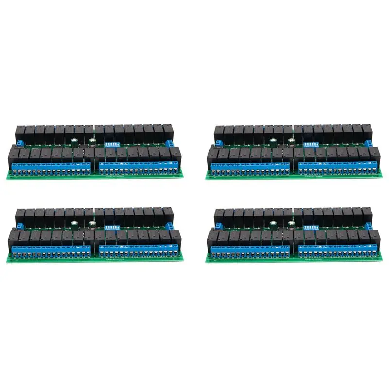 X64A-4X R421C32 DC12V 32 Channels Modbus RTU RS485 Bus Relay Module UART Serial Port Board For PLC LED Home Door Lock