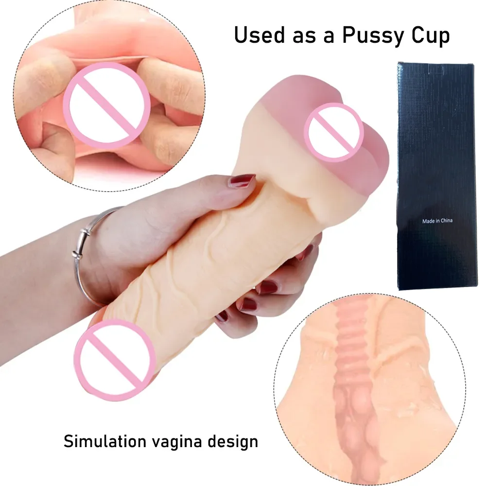 Dutieux ถ้วยจิ๋มอวัยวะเพศชายแท้ดิลโด้ดิลโด้ใหญ่จริงเครื่องขยายช่องคลอดจิ๋มผู้ใหญ่เซ็กซ์ทอยอีโรติกสำหรับผู้ชายผู้หญิง