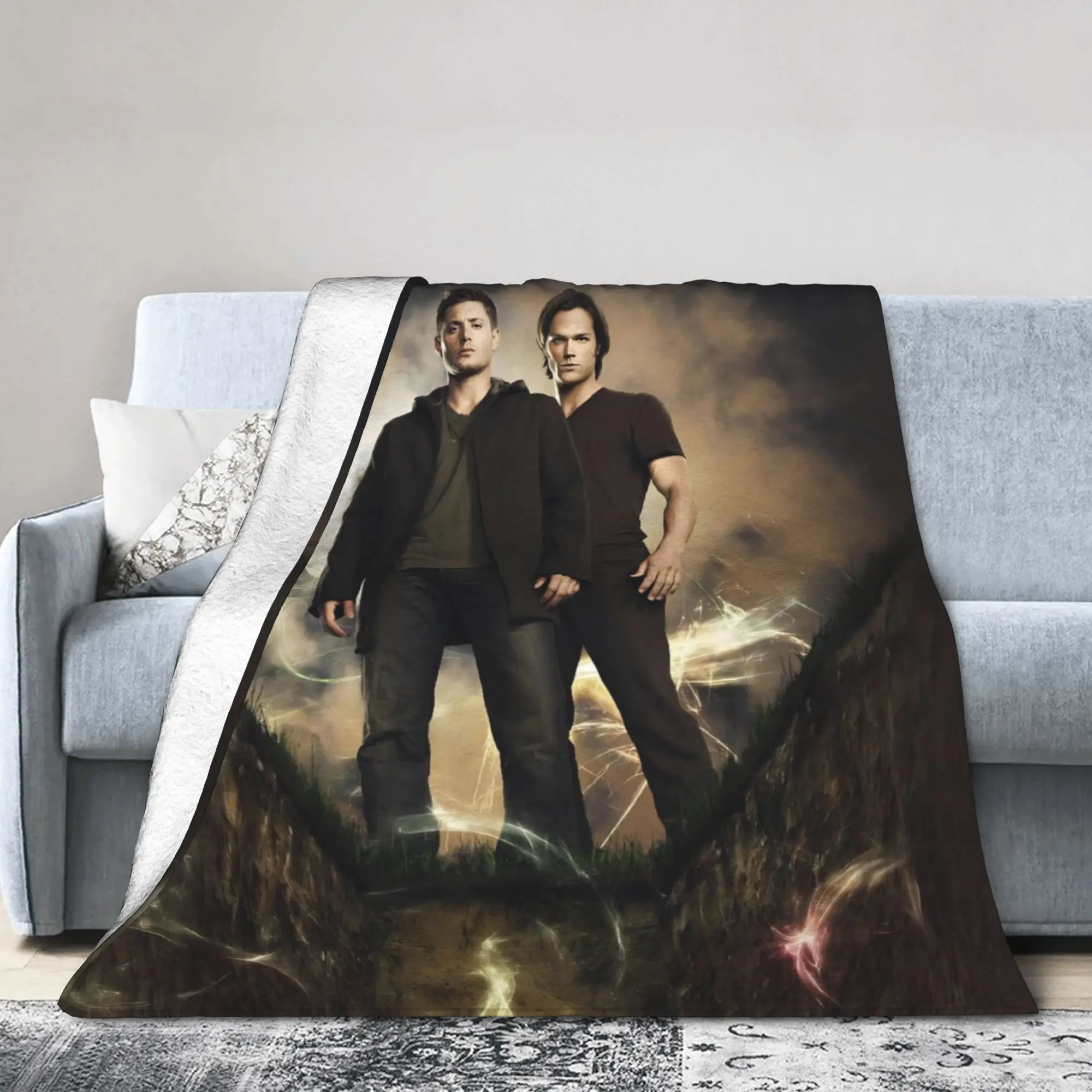 

Одеяло «Сверхъестественное», фланелевое весенне-осеннее дышащее мягкое одеяло для постельного белья, офисное одеяло