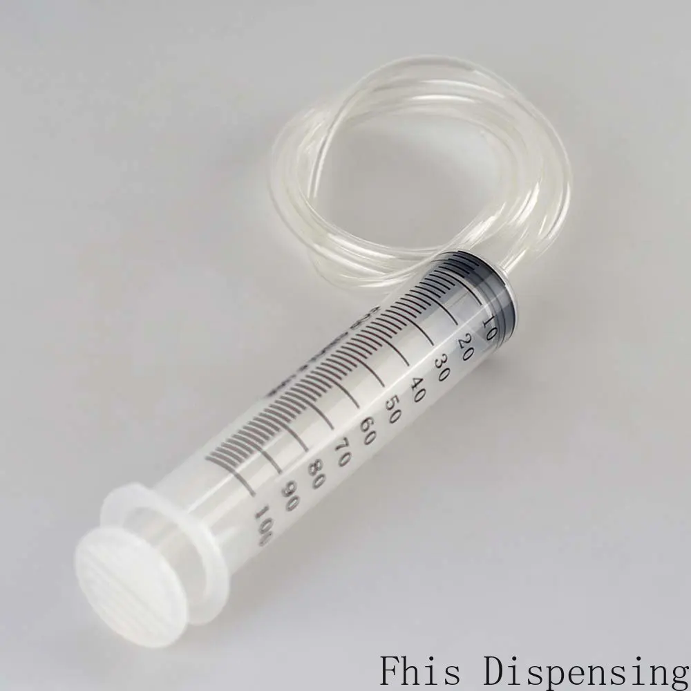 Siringa grande in plastica da 100ml + 120cm (47 pollici) pratico tubo in plastica